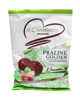 Цукерки праліне із молочного шоколаду з горіховим кремом il Chocolatier Praline Golden Nocciola, 100 г (8437012341333) - фото
