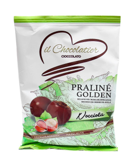 Конфеты пралине из молочного шоколада с ореховым кремом il Chocolatier Praline Golden Nocciola, 100 г (8437012341333) - фото