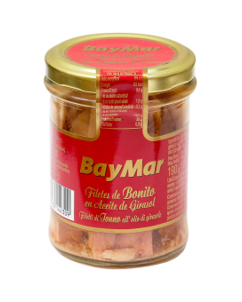 Тунец консервированный в подсолнечном масле BayMar Filetes de Bonito en Aceite de Girasol, 190 г 8425930142309 - фото