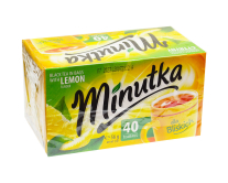 Чай чорний Minutka зі смаком лимона в пакетиках, 56 г (40шт * 1,4 г) (5900396010681) - фото