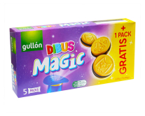 Печиво сендвіч з шоколадним прошарком GULLON DIBUS Magic, 220 г (8410376057577) - фото