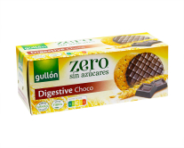 Печиво без цукру вкрите темним шоколадом GULLON ZERO Degistive Choco, 270 г (8410376024326) - фото