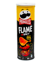 Чіпси PRINGLES Flame Spicy BBQ Flavour Гострий соус барбекю, 165 г (5053990161966) - фото