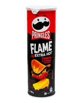 Чіпси PRINGLES Flame Extra Hot Cheese & Chilli Flavour Сир та чилі перець, 165 г (5053990160112) - фото