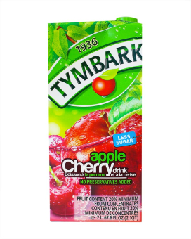 Напиток сокосодержащий Tymbark Яблоко-вишня, 2 л (5900334001184) - фото