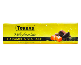 Шоколад молочный без глютена TORRAS с соленой карамелью, 300 г (8410342005892) - фото