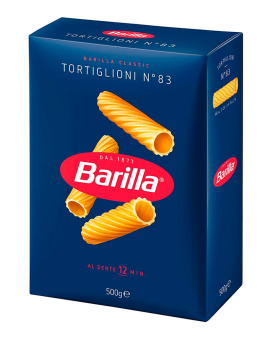 Макарони BARILLA TORTIGLIONI № 83 Тортільйоні, 500 г - фото