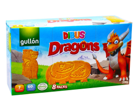 Печенье злаковое Драконы GULLON DIBUS Dragons, 330 г (8410376041460) - фото