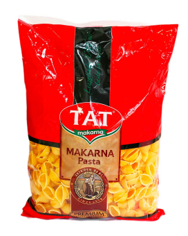Макароны TAT Makarna Pasta Shell Ракушки, 500 г (8690325024014) - фото