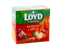 Чай фруктовий Шипшина-яблуко LOYD Rosehip & Apple, 40 г (20шт*2г) (5900396016157) - фото
