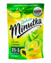 Чай зелений Minutka з лимоном та лаймом у пакетиках, 36,4 г (28шт*1,3г) (5900396015587) - фото