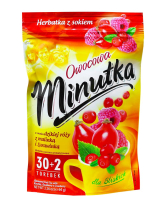 Чай фруктовий Minutka з шипшиною, малиною та журавлиною в пакетиках, 64 г (32шт*2г) (5900396014856) - фото