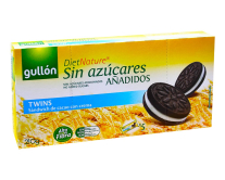 Печиво сендвіч без цукру шоколадне з вершковим прошарком GULLON ZERO Diet Nature Twins, 210 г (8410376044393) - фото