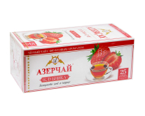 Чай чорний Azercay "Полуниця", 1,8г*25 шт (ароматизований чай у пакетиках) (4760062102529) - фото