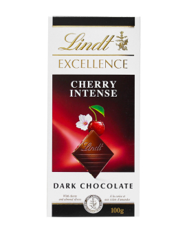 Шоколад черный с вишней Lindt Excellence Cherry Intense Dark, 100 г (7610400080354) - фото