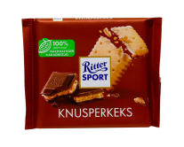 Шоколад молочний з хрумким печивом Ritter Sport Knusperkeks, 100 г (4000417621412) - фото