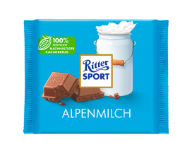 Шоколад молочный Ritter Sport Alpenmilch, 100 г (4000417601810) - фото