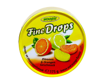 Льодяники зі смаком лимон-апельсин Woogie Fine Drops Zitronen & Orangen, 175 г (9002859093173) - фото