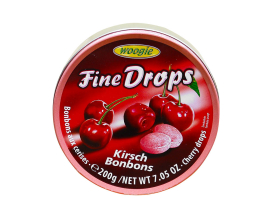 Леденцы со вкусом вишни Woogie Fine Drops Kirsch Bonbons, 200 г (9002859055560) - фото
