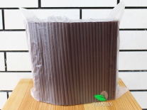 Трубочка фреш коктейльная шоколадная, d8, 21 см, 500 шт - фото