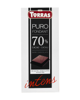 Шоколад чорний без глютену TORRAS Puro Fondant Intens 70%, 200 г (8410342002143) - фото