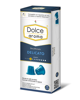 Кава в капсулах Dolce Aroma Delicato Decaffeinato Nespresso (без кофеїну), 10 шт (4820093484718) - фото