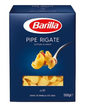 Макароны BARILLA PIPE RIGATE № 91 Пипе Ригате, 500г - фото