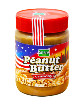 Арахісове масло хрумке Gina Peanut Butter Crunchy, 350 г (9002859077074) - фото
