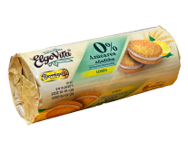 Печиво сендвіч без цукру з лимонним прошарком Elgorriaga Elgo Vita 0% Sugar Limon, 180 г (8410255914410) - фото