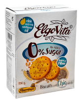Печенье без сахара с чиа Elgorriaga Elgo Vita 0% Sugar Chia, 150 г (8410255913352) - фото