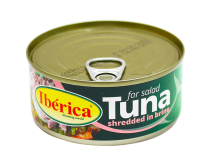 Тунець для салату подрібнений у розсолі Iberica Tuna For Salad Shredded in Brine, 150 г (8436024298970) - фото