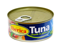 Тунець консервований шматком в оливковій олії Iberica Tuna Chunk in Olive Oil, 150 г (8436024298956) - фото