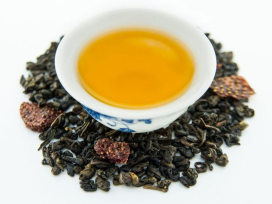 Чай "Teahouse" Земляника со сливками зеленый № 412, 50 г - фото