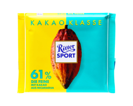 Шоколад черный из Никарагуа Ritter Sport Kakao Klasse Nicaragua 61%, 100 г (4000417932006) - фото