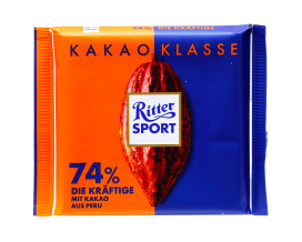 Шоколад чорний з Перу Ritter Sport Kakao Klasse Peru 74% 100 г (4000417933003, 4000417693310) - фото