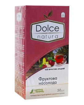Чай фруктовый "Dolce Natura" Фруктовое наслаждение, 2г*25 шт (чай в пакетиках) (4820093482707) - фото