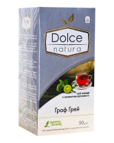 Чай чорний "Dolce Natura" Граф Грей, 2г*25 шт (ароматизований чай у пакетиках) (4820093482646) - фото