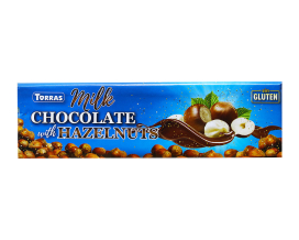 Шоколад молочный без глютена TORRAS с фундуком 32%, 300 г (8410342007278) - фото