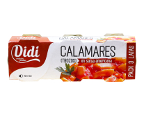 Кальмар в американском соусе Didi Calamares En Salsa Americana, 3шт*78 г 8426963932462 - фото
