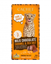 Шоколад Cachet молочний із солоною карамеллю 31%, 180 г - фото