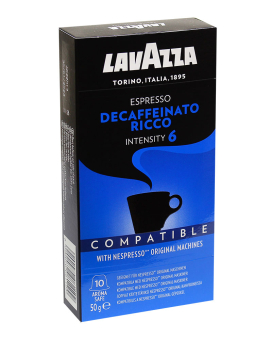 Кофе в капсулах LAVAZZA DECAFFEINATO RICCO Nespresso, 10 шт 8000070081109 - фото