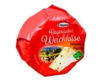 Сыр Баварский с паприкой и халапеньо Coburger Bayerisher Weichkäse Jalapeno Paprika, 150 г (4003655032668) - фото