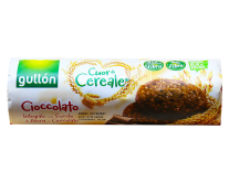 Печиво цільнозернове з шоколадною крихтою та повітряним рисом GULLON Cuor di Cereal Cioccolato, 280 г (8410376039979) - фото