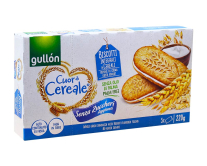 Печенье сэндвич цельнозерновое с йогуртовой прослойкой без сахара GULLON Cuor di Cereale, 220 г (8410376043679) - фото