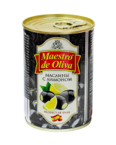 Маслини з лимоном Maestro de Oliva, 280 г (ж/б) 8436024298673 - фото