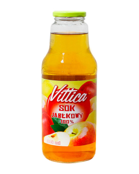 Сок яблочный Vittica Korkus 100%, 330 мл (5907467900254) - фото