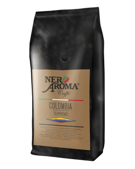 Кофе в зернах Nero Aroma Colombia Supremo, 1 кг (моносорт арабики) 8019650002816 - фото