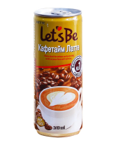 Напій кавовий негазований Let's Be Кафетайм Латте ЛОТТЕ, 240 мл (8801056050269) - фото