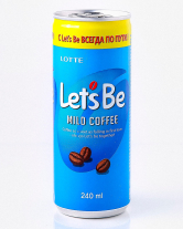 Напій кавовий негазований Let's Be М'яка Кава ЛОТТЕ, 240 мл (8801056066567) - фото