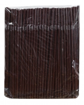 Трубочка шоколадна (ПП), d5 мм, 21 см, 200 шт - фото